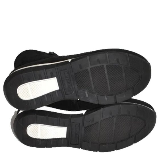 New! La Canadienne Nikola Suede Shearling Sneaker Booties Black Size 8 DD515 - Picture 6 of 6